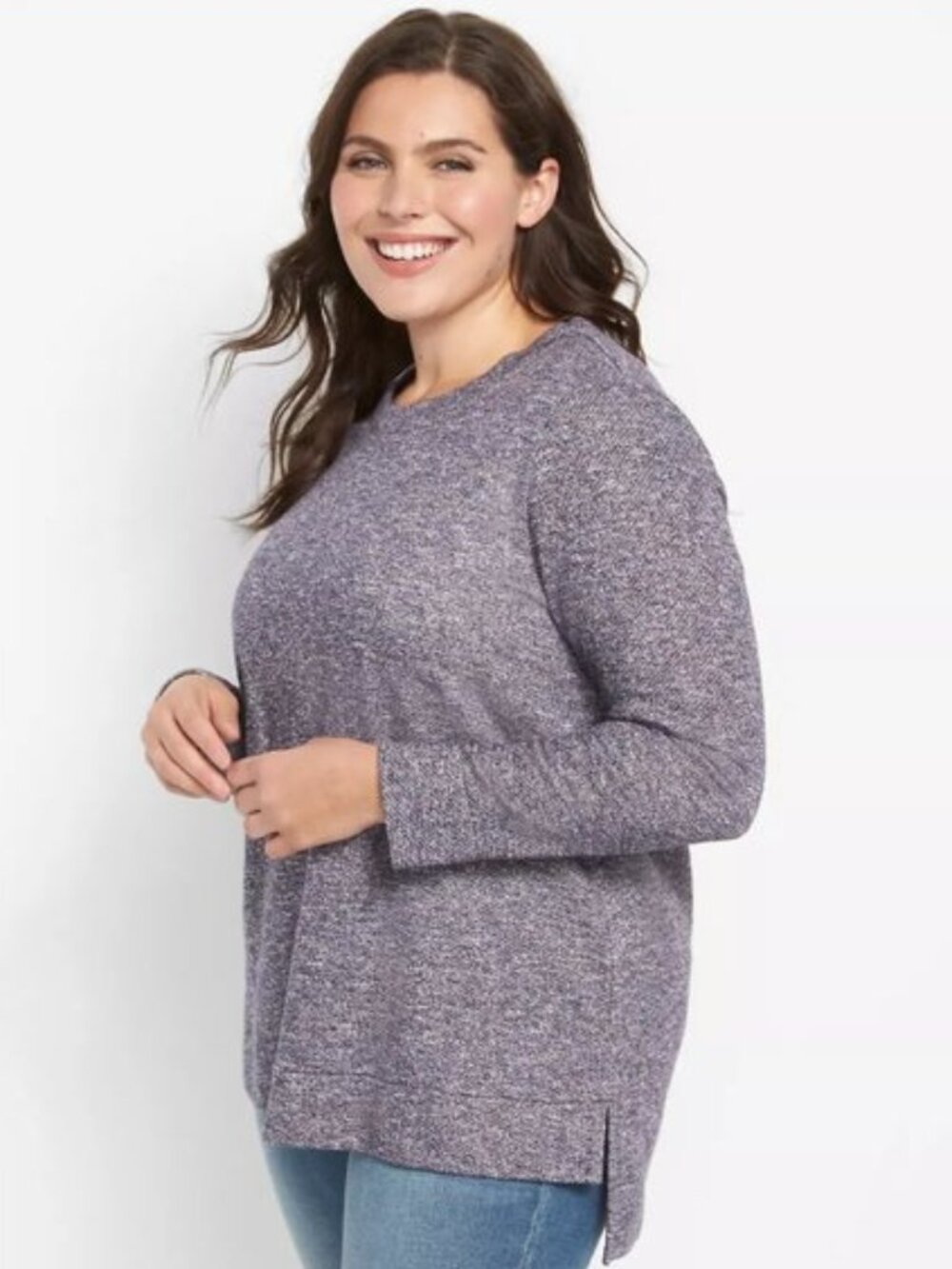 NWT Lane Bryant Rainbow Sparkle Lightweight Sweatshirt Size 14/16